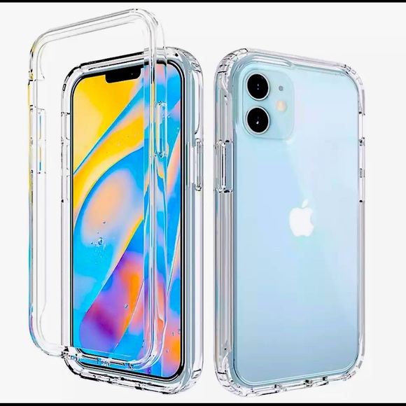 2 in 1 Shockproof Bumper Phone Case For iPhone XR Transparent Hard PC Back Cover - Picture 1 of 2